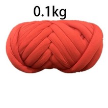 목도리 뜨개실 가방 뜨개질 두꺼운 슈퍼 벌크 청키 원사 손 크로셰 부드러운 큰 면 DIY 팔 로빙 담요용 스피닝 1kg 234301, 0.1kg blg 빨강 1