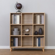 [에보니아] 애나 9칸책장, 오크