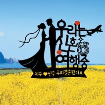 WPM 신혼여행토퍼 웨딩토퍼 자유문구, 1개, 1-1.신혼여행토퍼_N0.101