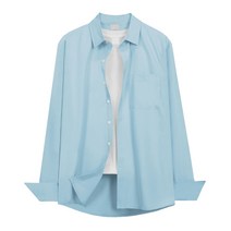 남자 구김없는 무지 셔츠 빅사이즈 캐주얼 남방 코디 봄 가을 남성용 스판 와이셔츠 옷