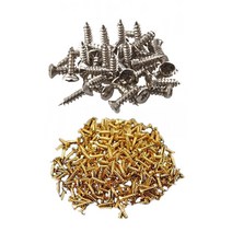 펜더 스트랫 / 텔레 일렉트릭 기타베이스 연습장 실버 & 연습장 골드에 대한 60PCS 픽가드 나사, 하나, 실버 & 골드
