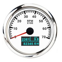 타코 메타 미터 자동차 게이지 해양 보트 수온 오일 압력 게이지 온도 센서, ws 7000rpm