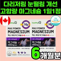 임산부 마그네슘 마그네시움 한쪽 눈 입술 오른쪽 눈밑 아래 입술 떨림 40대 50대 남자 여자 여성 건강 식품 왼쪽 손 저림 눈가 엄마 몸 눈썹 윗 눈꺼풀 성장기 청소년 영양제, 2박스(6개월분)