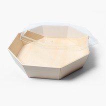 더팩컴퍼니 우드 도시락 팔각 대, 1개입, 50개