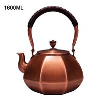 내열 게르마늄주전자 수제 순수 구리 주전자 레드 끓는 물 쿵푸 차 세트 건강 냄비, 6.16L01