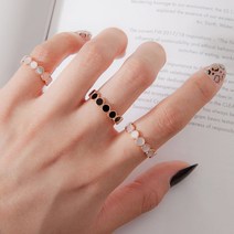 키메라제이 시크 오닉스 자개 포인트 반지