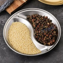 식당 2칸 접시 스텐 소량반찬 물결 태극 업소용 고깃집 식기