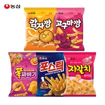 농심 자갈치/2봉 감자깡/2봉 고구마깡/2봉 꿀꽈배기/2봉 포스틱/2봉 과자세트, 묶음_2번