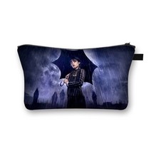 수요일 Addams and Enid 화장품 케이스 고딕 걸스 Nevermore 아카데미 여성 세면 용품 가방 캐주얼 립스틱 메이크업 선물