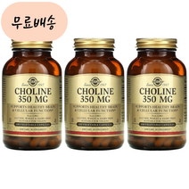 솔가 콜린 350m.g 100개 3통 Choline 주석산수소콜린, 100정, 3개