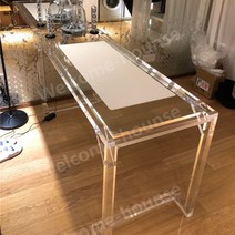 투명 아크릴 테이블 화장대 거실 침대 사이드 책상 아파트 데스크, E. 1800x600x700