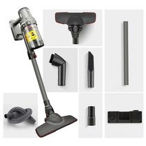 자동로봇청소기 강력흡입 가정용 미니 가벼운 소형 진공 handheld 한 무선 차 진공 vaccum mop filter for home 청소 도구 청소 기계, 회색