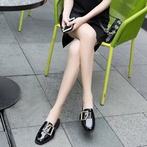 스퀘어 골드 장식 로퍼 3CM X1 여성화 여성단화