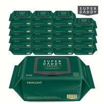 슈퍼대디 물티슈 엑설런트82 캡형 70매 20팩 저자극 아기물티슈, 엑설런트82 70매 20팩
