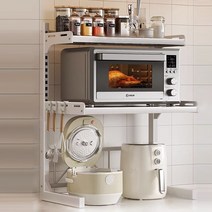 밀스턴 탈부착형 길이조절 전자레인지선반 MMS005, 화이트 3단