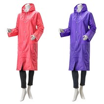EVA 우비 비옷 다회용 판초 우의 남성 여성 골프 캠핑, 핑크 Free