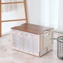 [KT알파쇼핑]리빙해피 대용량 오픈도어 폴딩박스 총6개 (1+1세트 ), 브라운