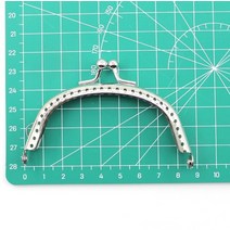 공예 6.5/8.5/10.5/12.5/15/20.5CM 광택 실버 아크 기본 금속 지갑 프레임 키스 걸쇠 잠금 DIY 가방 액세서리 1 개, [01] Silver, [03] 8.5cm