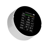 미세먼지측정기 스마트 공기질 측정기 와이파이 멀티 CO2 냄새 NDIR 기록, 화이트 NDIR 버전, 성인