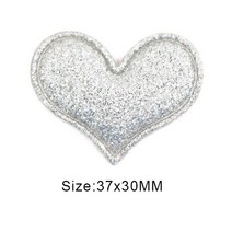 가죽스티커 인조가죽 수선패치 보수 스티커 테이프50Pcs 여러 가지 빛깔의 패치 반짝이 가죽 패드 크라운/, 24 Sliver Heart