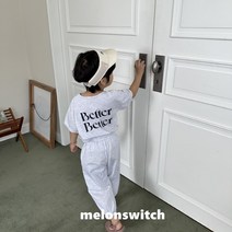 썸머 버터 상하세트/ XS-XL 3호-11호 백멜란지 블루 형제남매룩 코디