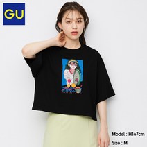 티셔츠여성의류 GU 극 우수함 숏 5부 소매 TREE13 협력금 BM 풍자매 2349002161