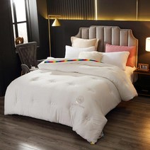 새로운 콩 이불 담요 솔리드 이불 이불 트윈 킹 퀸 봄 겨울 따뜻한 상태를 유지 통기성 무지개 가장자리