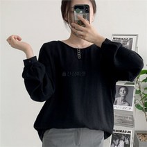 셀러허브 패션 여자 루즈핏 빅사이즈 셔링 긴팔 무지 기본 블라우스