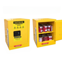 위험물 보관함 방화 방폭 안전 캐비닛 폭발성 가연성, L18-4 갤런(옐로우) 열쇠포함