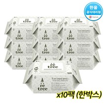 리트리 더도톰한 4겹원단 물티슈 캡형 100매 x 10팩