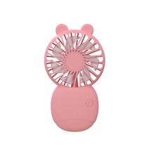 LINGYUE 핸디 선풍기 최신 형 탁상용 받침대 USB 충전 손선풍기, 핑크색+녹색