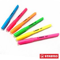 스타빌로 플래쉬 형광펜 슬림형광펜 수성잉크 2mm, 56/핑크