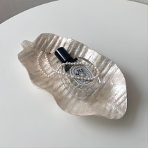 자개 트레이 쉘 펄 조개 차키 열쇠보관함 캔들 받침대 악세사리 보관 트레이 반지 오브제 트레이 네추럴자개트레이, 미니 물방울 인센스 홀더_대형