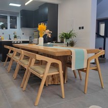 우드슬랩테이블 6인용 대형 고재 원목 다이닝 나무 테이블 의자 조합 가정용 식탁 직사각형 통나무 일본식 거실 현대적인 미니멀리스트 티, 07.요청란 작성 크기색상 지원
