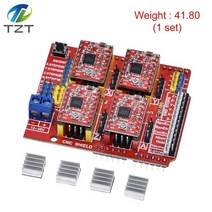 새로운 cnc 실드 v3 조각 기계3d 프린터+ 4pcs a4988 드라이버 확장 보드, 없음