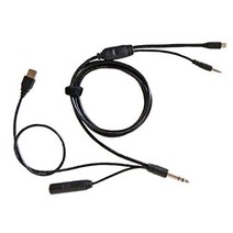 flitecordr(5피트) - gopro hero 3 hero 3+ hero 4 및 스마트폰용 항공기 조종석 오디오 atc 인터콤 녹음 케이블