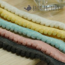 바다팩토리 롤리팝 미니 폼폼 레이스 방울 장식 5컬러, 3.민트, 1개