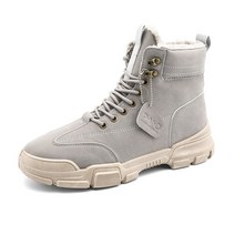 겨울 남성 부츠 웜 아미 부츠 남성 방수 스노우 부츠 미끄럼 방지 가죽 발목 부츠 남성 슈즈