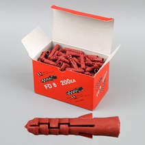 콘크리트 칼블럭앙카 PVC 레드 FD8 200개/갑