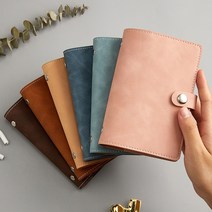 빈티지 다꾸 베이직 파우치 6공 다이어리 A6, 핑크