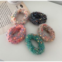 베베까꿍 유아곱창끈 초등여아 귀여운 슈팅스타 니트곱창 헤어링