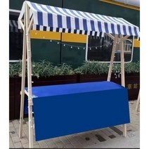 행사 마트 간식 매대 이동식 매대 진열대 가판대, 999, 블루 화이트 고정 150 60 200cm