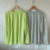 봄 단가라 긴팔 티셔츠 빅사이즈 오버핏 루즈핏 스트라이프 롱 박스티