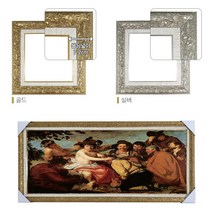 이루나다 DIY명화그리기 유화 그림 퍼즐 민화 비즈 대형액자 비규격 주문제작, ER-305 수지마트 골드