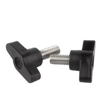 M6 손잡이 볼트 스테인리스 스틸 플라스틱 27mm 36mm 헤드 돌리기 쉬운 나비 나사, M6 (Head 27mm), 45mm (4pcs), 1개