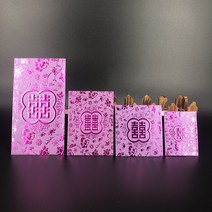 레드가방 팬시 결혼 답례했다 포항판 부조 금박 겹경사다 미니 사이즈 것 같다 이익 주머니 1881691045, 스퀘어 8*9CM (40 개입 )