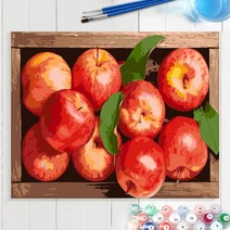 DIY 해바라기 사과 풍수인테리어 셀프페인팅 색칠하기, [DIY]155_빨간사과한아름