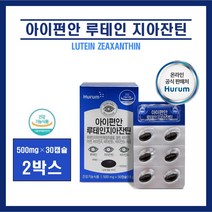 눈건강 루테인 지아잔틴 황반 색소 눈에좋은 고함량 마리골드 메리골드 추출물 빌베리 결명자 노안 눈건조 눈보호 눈피로 눈영양제 DHA 비타민A 아연 식약처 식약청 인증 인정 추천, 2박스, 30캡슐
