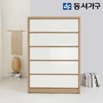 동서가구 피츠 루핀 1000 5단 서랍장 PRS015, 색상:화이트