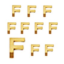 쁘띠팬시 입체문자 스티커 30 x 30 mm, 금색 F, 10개입